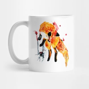 jumping fox Mug